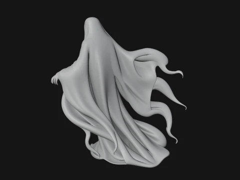 Floating Ghost Statue Design 2 - 3D Print Model 3D Print Model