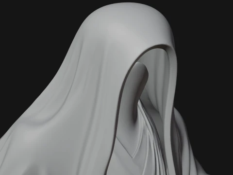 Floating Ghost Statue Design 2 - 3D Print Model 3D Print Model