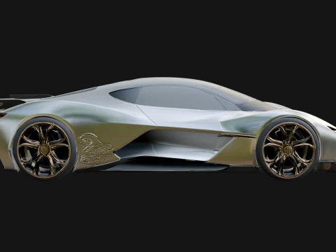 Concept Hypercar Model Design 7 - 3D Print Model 3D Print Model
