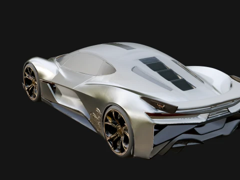 Concept Hypercar Model Design 7 - 3D Print Model 3D Print Model