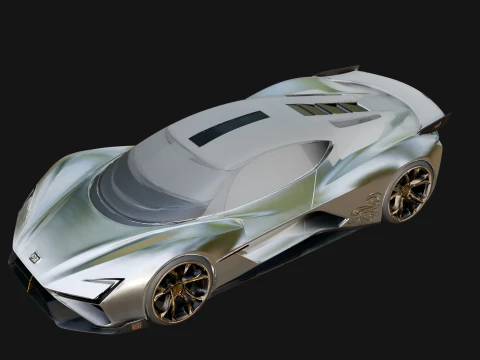 Concept Hypercar Model Design 7 - 3D Print Model 3D Print Model