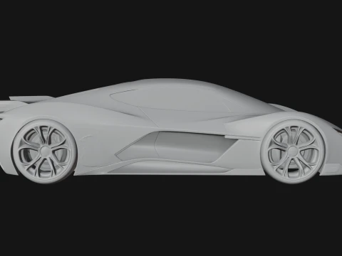 Concept Hypercar Model Design 7 - 3D Print Model 3D Print Model