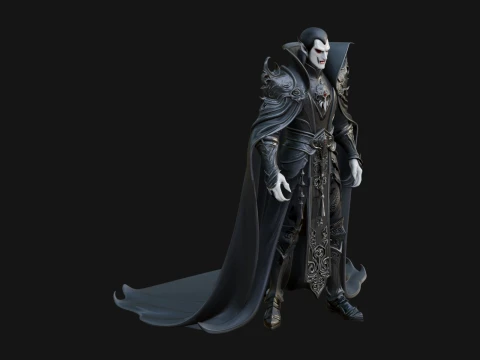 Vampire Lord Statue Design 1 - 3D Print Model Modèles 3D en vedette