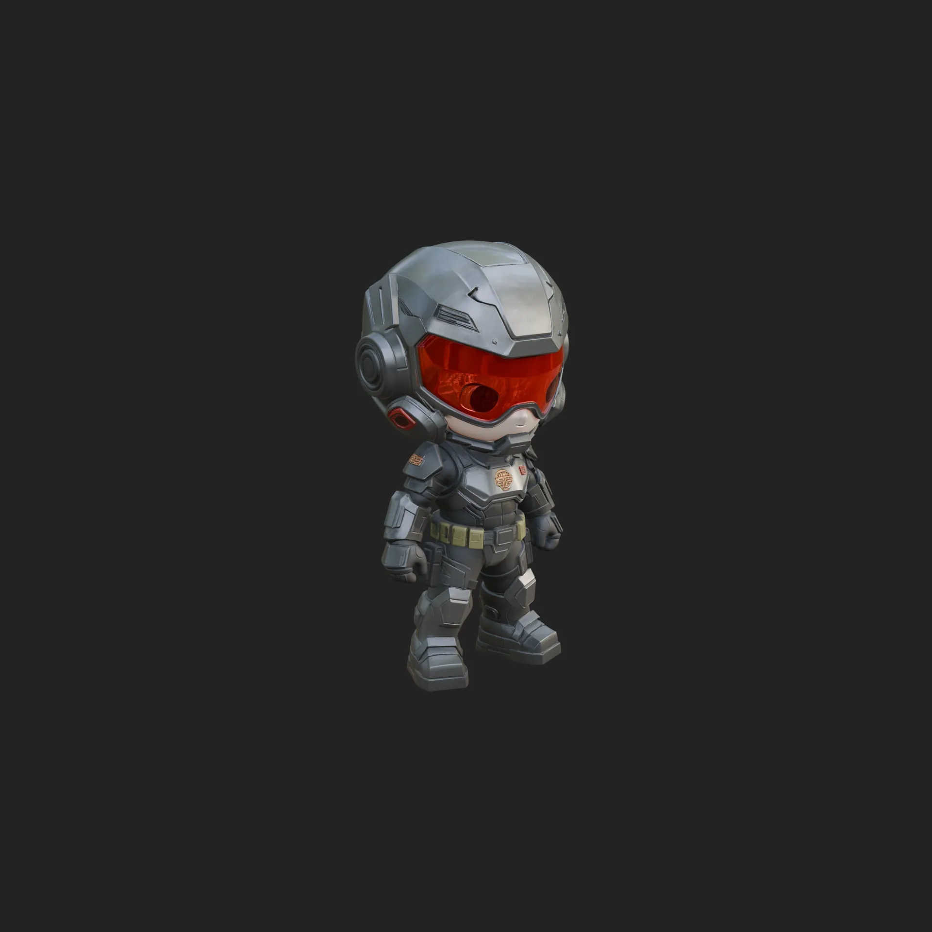 Chibi Mech Robot Statue Design 8 - 3D Print Model 3D Print Model .c4d .max .obj .3ds .fbx .stl .blend 