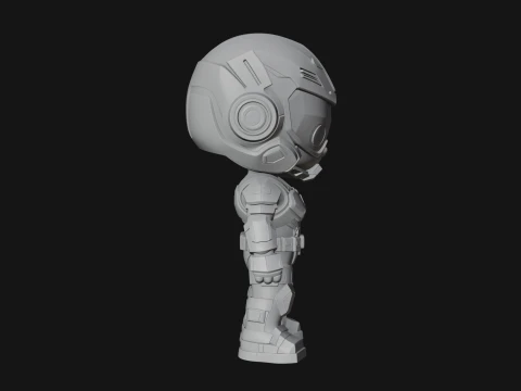 Chibi Mech Robot Statue Design 8 - 3D Print Model 3D Print Model
