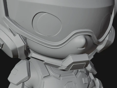 Chibi Mech Robot Statue Design 8 - 3D Print Model 3D Print Model