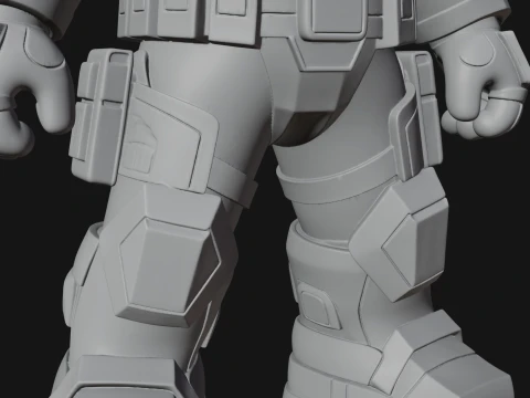 Chibi Mech Robot Statue Design 8 - 3D Print Model 3D Print Model