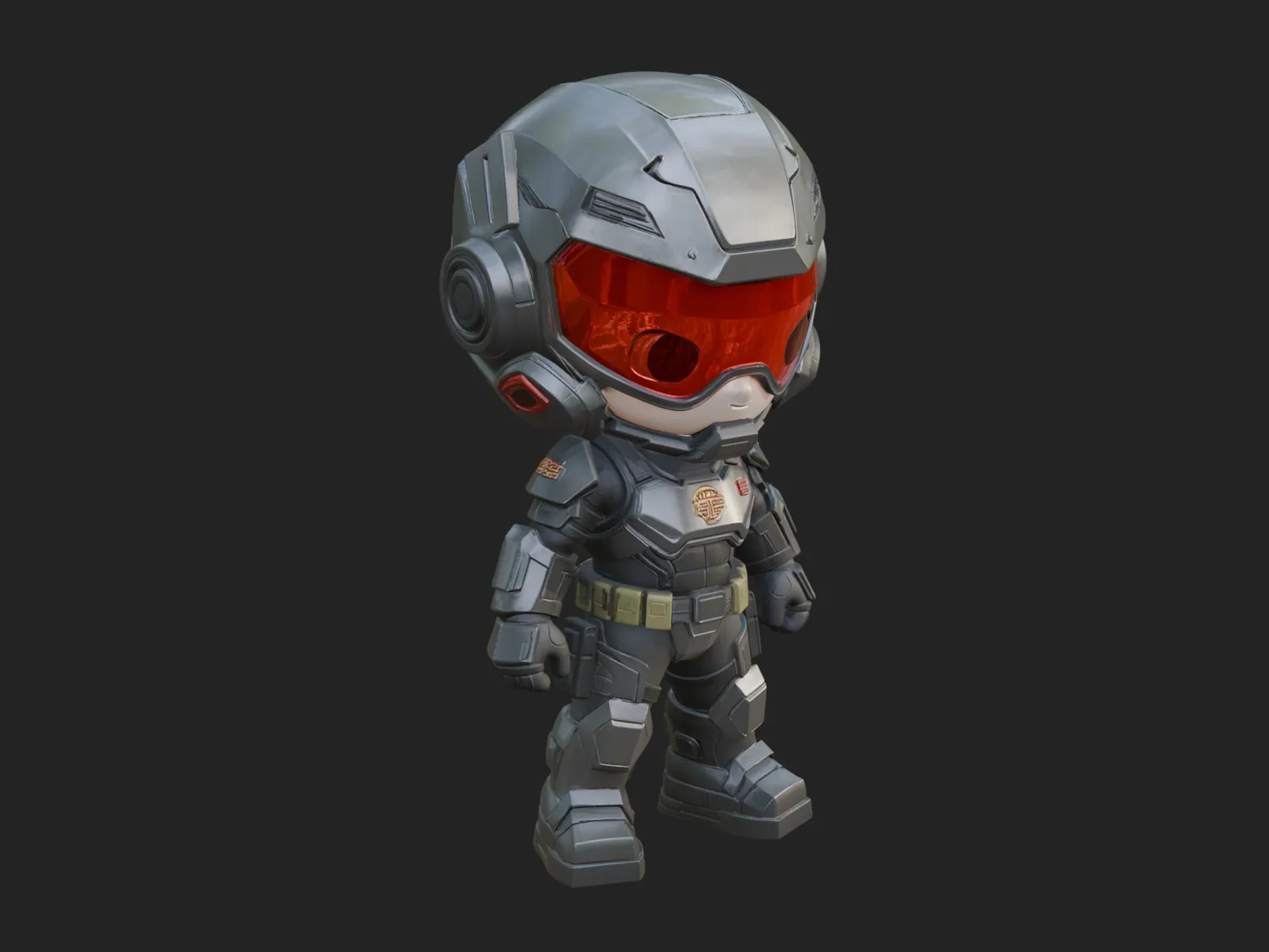 Chibi Mech Robot Statue Design 8 - 3D Print Model 3D Print Model .c4d .max .obj .3ds .fbx .stl .blend 