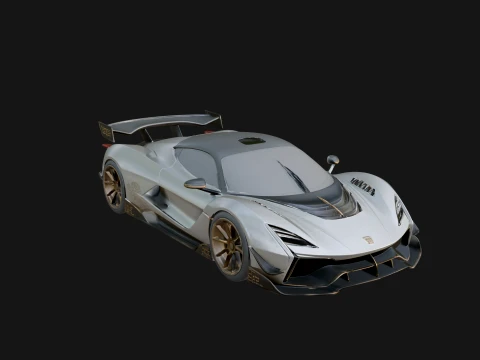 Concept Hypercar Model Design 8 - 3D Print Model 3D Print Model