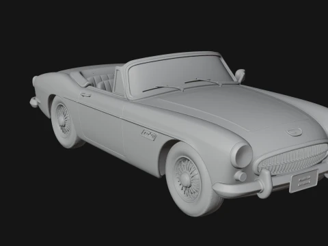 Vintage Roadster Car Model Design 2 - 3D Print Model 3D Print Model