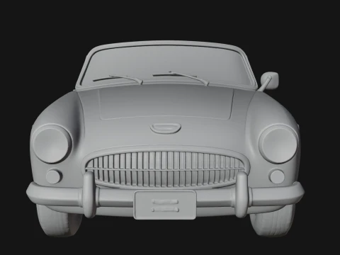 Vintage Roadster Car Model Design 2 - 3D Print Model 3D Print Model