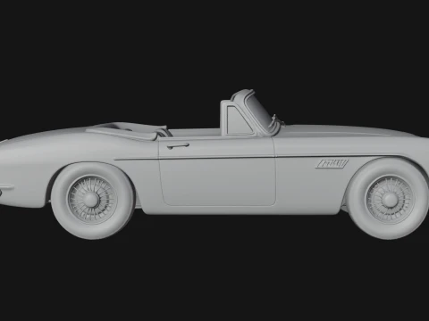 Vintage Roadster Car Model Design 2 - 3D Print Model 3D Print Model