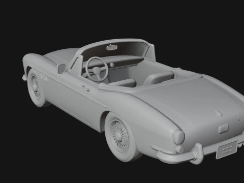 Vintage Roadster Car Model Design 2 - 3D Print Model 3D Print Model