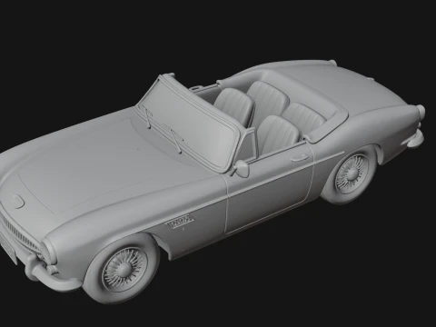 Vintage Roadster Car Model Design 2 - 3D Print Model 3D Print Model