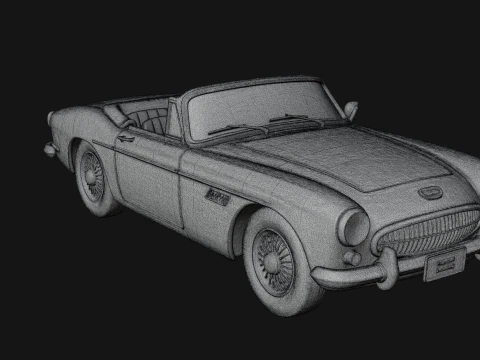 Vintage Roadster Car Model Design 2 - 3D Print Model 3D Print Model
