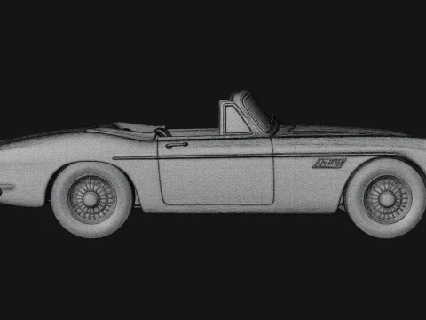 Vintage Roadster Car Model Design 2 - 3D Print Model 3D Print Model