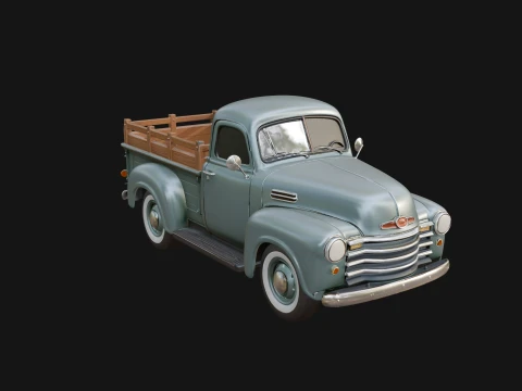 Vintage Pickup Truck Model Design 3 - 3D Print Model Modelo de impresión 3D