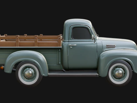 Vintage Pickup Truck Model Design 3 - 3D Print Model 3D Print Model