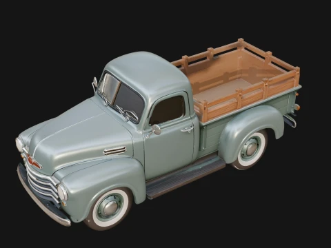 Vintage Pickup Truck Model Design 3 - 3D Print Model 3D Print Model
