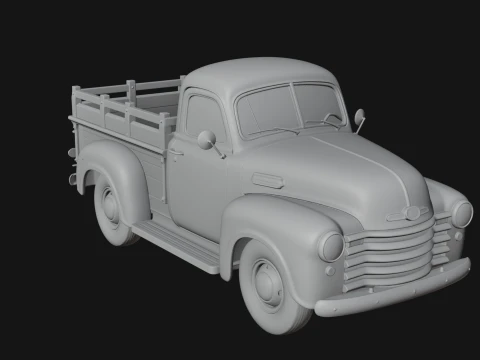 Vintage Pickup Truck Model Design 3 - 3D Print Model 3D Print Model