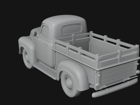 Vintage Pickup Truck Model Design 3 - 3D Print Model 3D Print Model