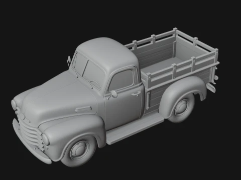 Vintage Pickup Truck Model Design 3 - 3D Print Model 3D Print Model