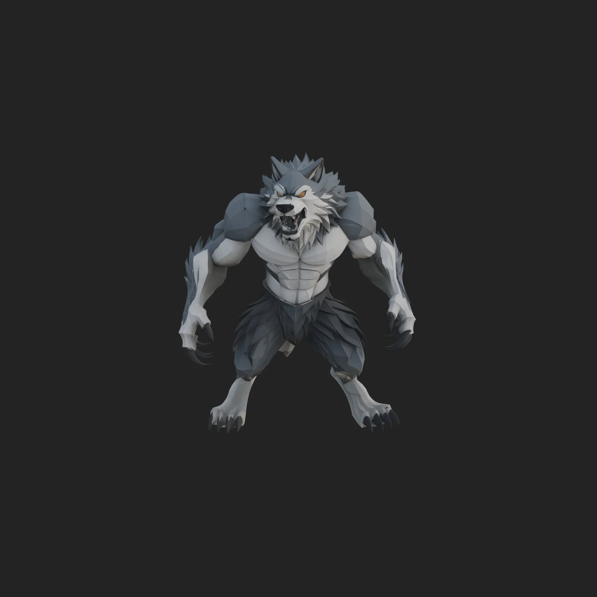 Standing Werewolf Statue Design 3 - 3D Print Model 3D Print Model .c4d .max .obj .3ds .fbx .stl .blend 