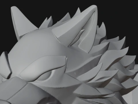 Standing Werewolf Statue Design 3 - 3D Print Model 3D Print Model