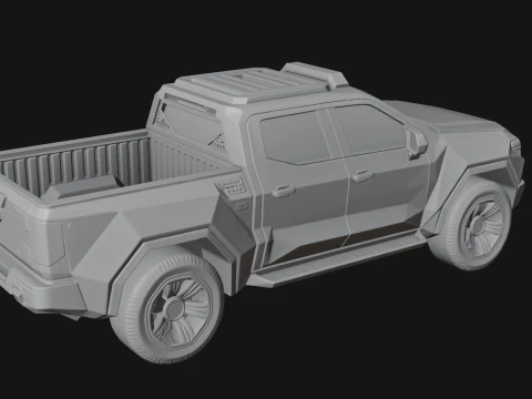 Off Road Pickup Truck Model Design 7 - 3D Print Model 3D Print Model