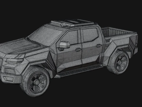 Off Road Pickup Truck Model Design 7 - 3D Print Model 3D Print Model