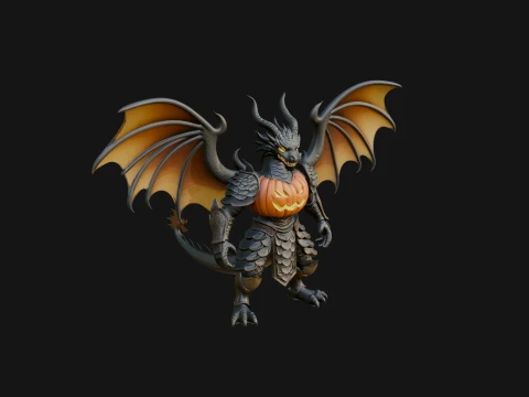 Winged Dragon Demon Statue Design 10 - 3D Print Model 3D Print Model