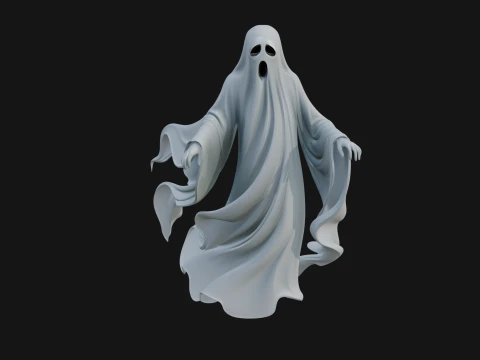 Floating Ghost Statue Design 3 - 3D Print Model 3D Print Model