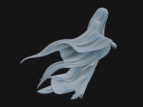 Floating Ghost Statue Design 3 - 3D Print Model 3D Print Model