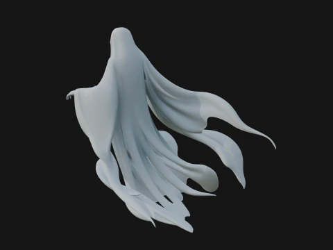 Floating Ghost Statue Design 3 - 3D Print Model 3D Print Model