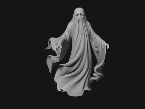 Floating Ghost Statue Design 3 - 3D Print Model 3D Print Model