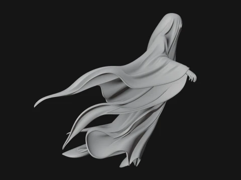 Floating Ghost Statue Design 3 - 3D Print Model 3D Print Model