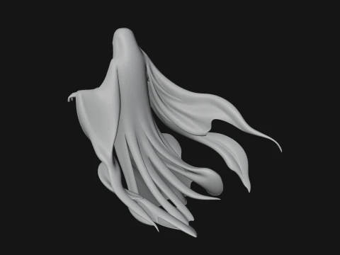 Floating Ghost Statue Design 3 - 3D Print Model 3D Print Model