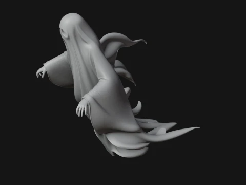 Floating Ghost Statue Design 3 - 3D Print Model 3D Print Model