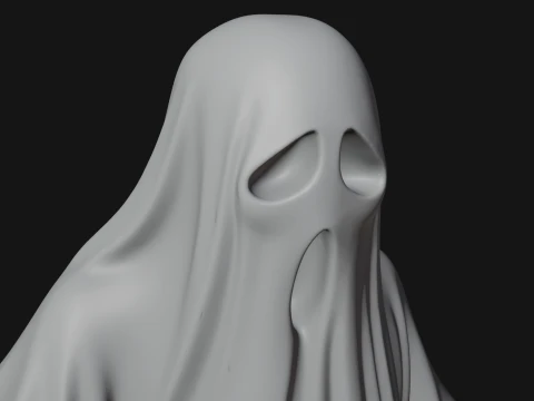 Floating Ghost Statue Design 3 - 3D Print Model 3D Print Model