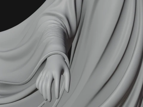 Floating Ghost Statue Design 3 - 3D Print Model 3D Print Model