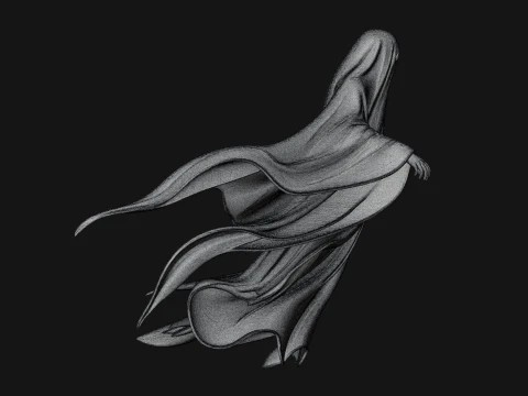Floating Ghost Statue Design 3 - 3D Print Model 3D Print Model
