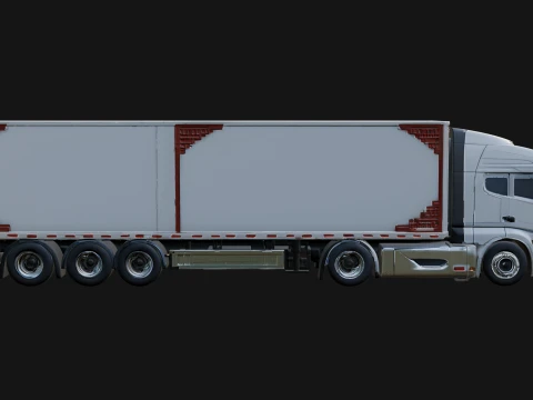 Semi Truck Model Design 10 - 3D Print Model 3D Print Model