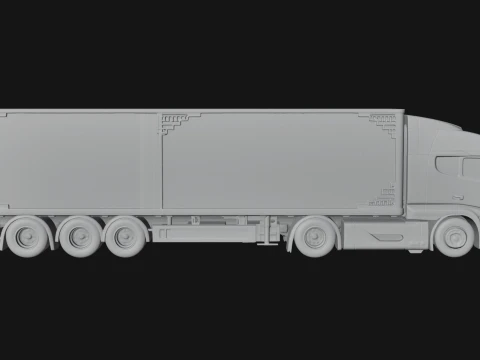 Semi Truck Model Design 10 - 3D Print Model 3D Print Model