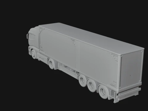 Semi Truck Model Design 10 - 3D Print Model 3D Print Model