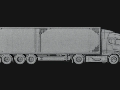 Semi Truck Model Design 10 - 3D Print Model 3D Print Model