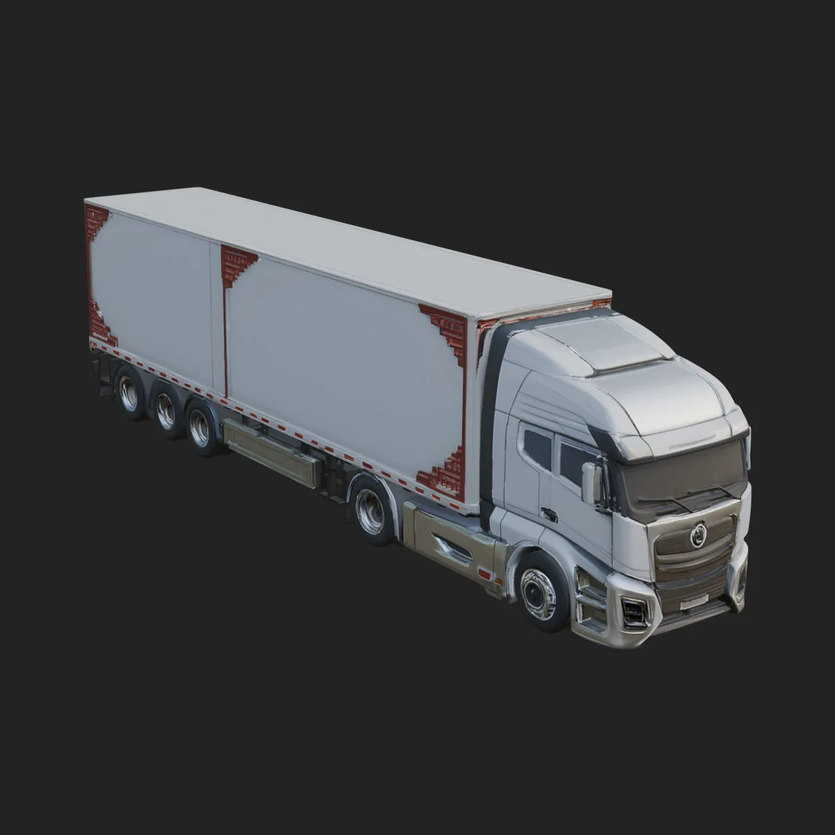 Semi Truck Model Design 10 - 3D Print Model 3D Print Model .c4d .max .obj .3ds .fbx .stl .blend 