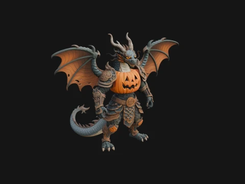 Winged Dragon Demon Statue Design 11 - 3D Print Model 3D Print Model