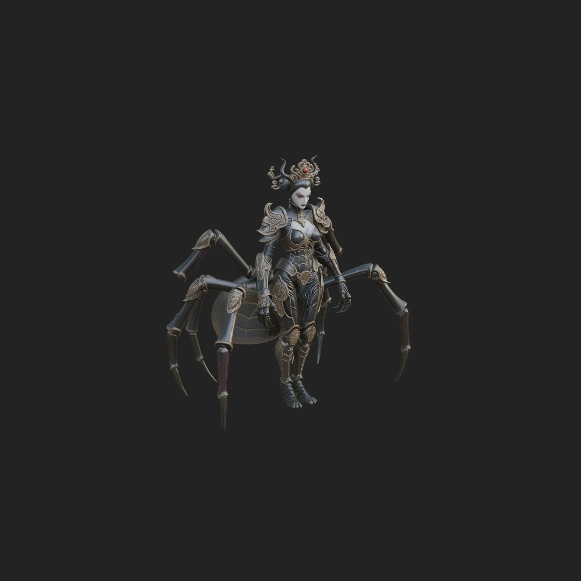 Spider Queen Statue Design 4 - 3D Print Model 3D Print Model .c4d .max .obj .3ds .fbx .stl .blend 