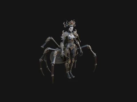 Spider Queen Statue Design 4 - 3D Print Model 3D Print Model