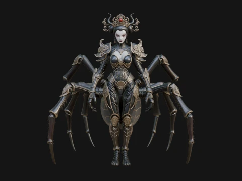 Spider Queen Statue Design 4 - 3D Print Model 3D Print Model